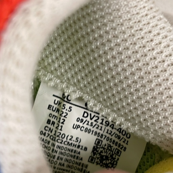 NIKE FORCE 1 LOW LV8 NEXT NATURE TD 'HEMP - MULTI' SIZE 6 C TODDLER DV2194 400 - Picture 15 of 16